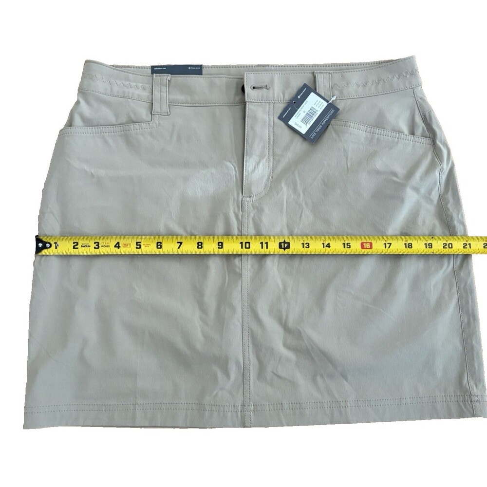Eddie Bauer Horizon Skort Skirt Women's Size 10 Slightly Curvy Pockets Khaki NWT